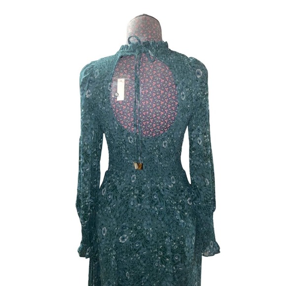 NWT Madewell Crinkle Georgette Lucie Tie Back Midi Dress Size XS - Picture 6 of 10